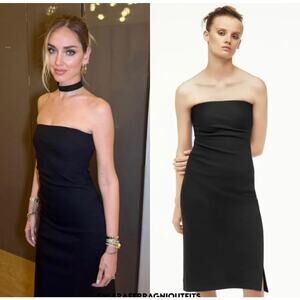 ZARA X NARCISO RODRIGUEZ BUSTIER DRESS BLACK